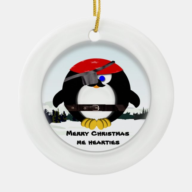 Pirate Ceramic Ornament (Front)