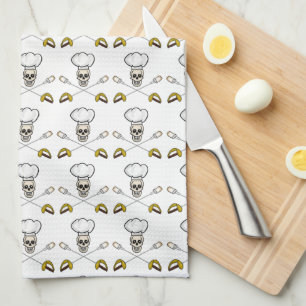 Pirate Chef Crossed Marshmallow Forks Towel