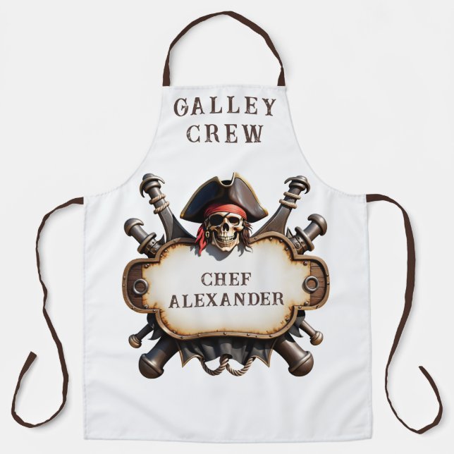 Pirate Chef Personalize Apron (Front)