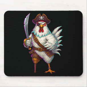 Pirate Chicken Funny Halloween Costume For Men Wom Mouse Pad