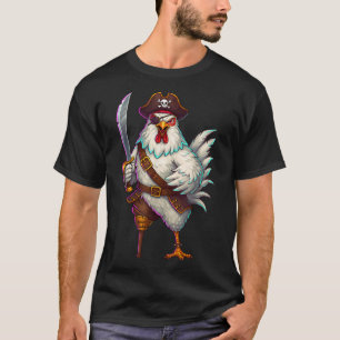 Pirate Chicken Funny Halloween Costume For Men Wom T-Shirt