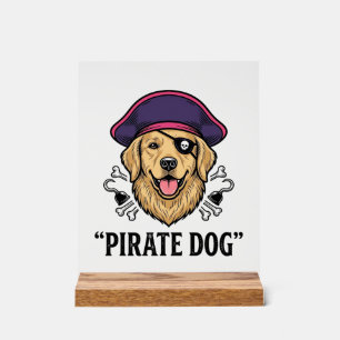 Pirate Chien Gravure Vintage Design de T-Shirt_1