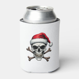 Pirate Christmas Skull & Crossbones Santa Hat. Got Can Cooler