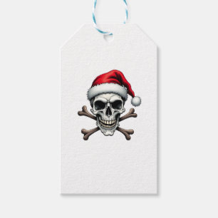 Pirate Christmas Skull & Crossbones Santa Hat. Got Gift Tags