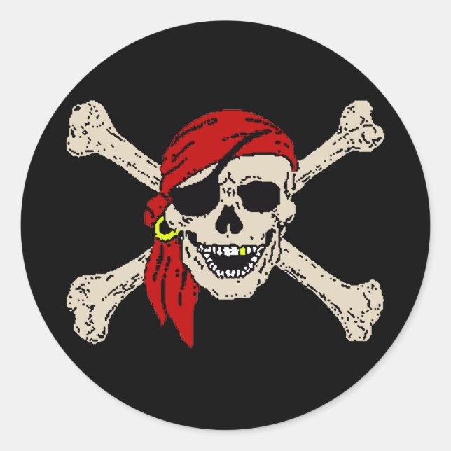 Pirate Classic Round Sticker (Front)