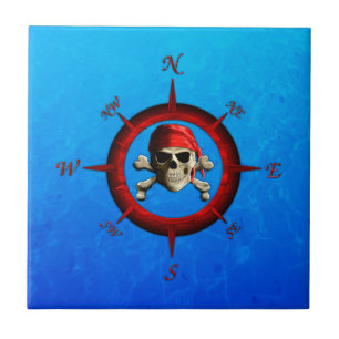 Pirate Compass Rose Tile