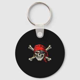 Pirate costume skull and crossbones jolly roger keychain