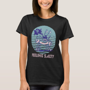 Pirate Crab Feeling Salty Crawfish Retro Ocean  Lo T-Shirt