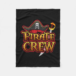 Pirate crew family matching pirates cruise night fleece blanket