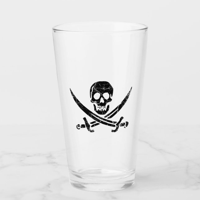 Pirate Cross Glass (Front)