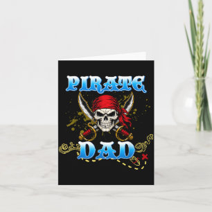 Pirate Dad Crossbones Skull Family Halloween Card