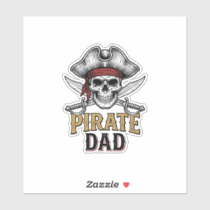 Pirate Dad Skull Sword Vintage Engraving Shirt_1