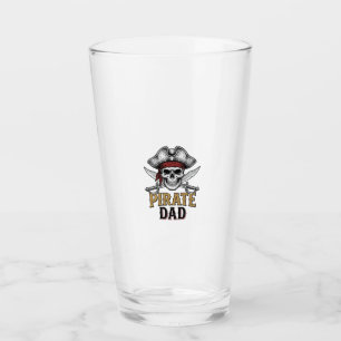 Pirate Dad Skull Sword Vintage Engraving Shirt_1 Glass