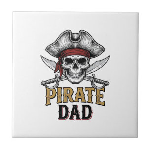 Pirate Dad Skull Sword Vintage Engraving Shirt_1 Tile