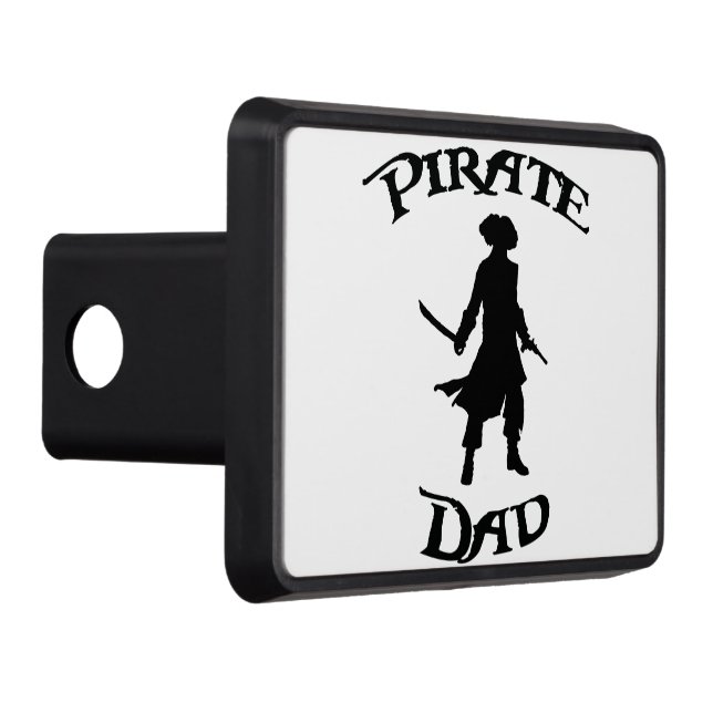 Pirate Dad with Silhouette Trailer Hitch Cover (Right)