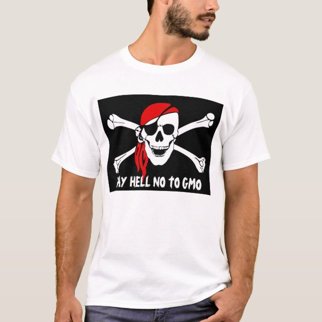 Pirate d'Anti-GMO, non, T-shirts (Devant)
