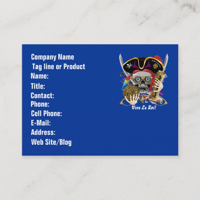 Pirate Days Dual Logo Bicentennial  Pls View Notes Business Card (Front)