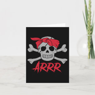 Pirate Dead Skull Wih Eye Patch Halloween Card