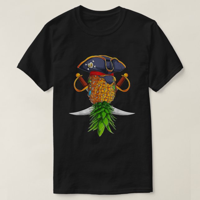 Pirate d'Halloween vers le haut des pivots d'anana (Design devant)