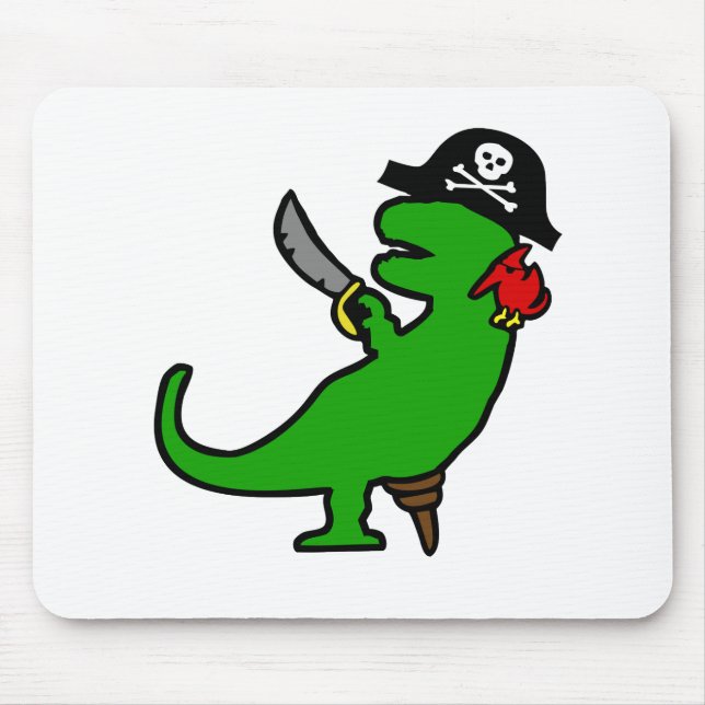 Pirate Dinosaur Mouse Pad (Front)