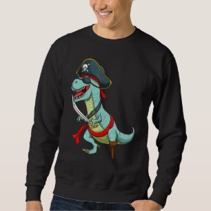 Pirate Dinosaur Rex Tyrannosaurus Halloween Costu Sweatshirt