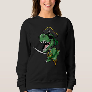 Pirate Dinosaur Rex Tyrannosaurus Halloween Costu Sweatshirt
