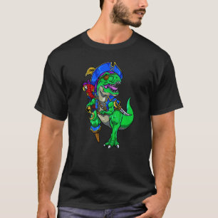 Pirate Dinosaur Rex Tyrannosaurus Halloween Costum T-Shirt