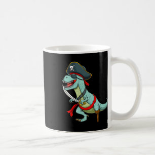 Pirate Dinosaur T Rex Fun Tyrannosaurus Halloween Coffee Mug