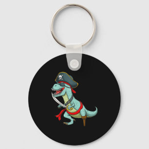 Pirate Dinosaur T Rex Funny Tyrannosaurus Hallowee Keychain