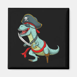 Pirate Dinosaur T Rex Funny Tyrannosaurus Hallowee Magnet