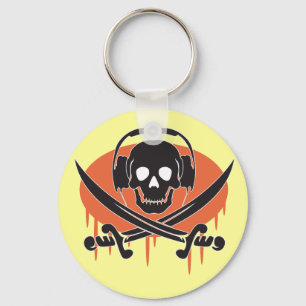 Pirate DJ Keychain