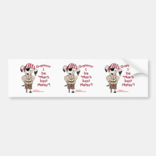 Pirate Dog "Mans Best Matey!" Bumper Sticker