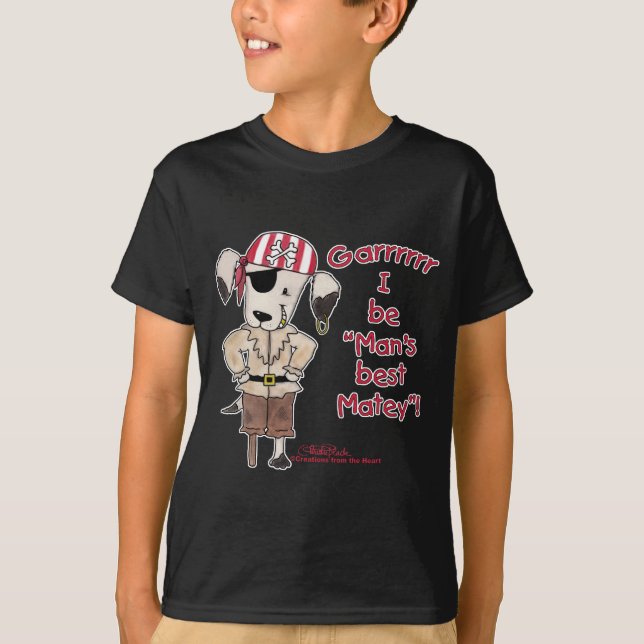 Pirate Dog "Mans Best Matey!" T-Shirt (Front)