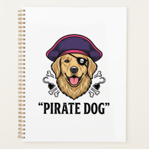 Pirate Dog Modèle de T-shirt avec Gravure Vintage_