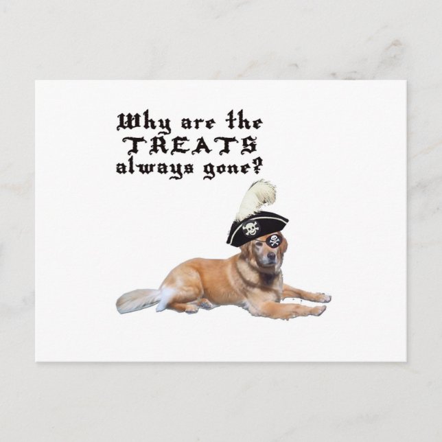 Pirate Dog Treats Postcard (Front)