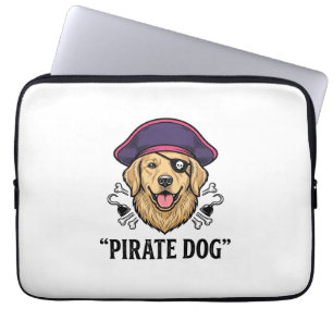Pirate Dog Vintage Engraving Shirt Design_1 Laptop Sleeve