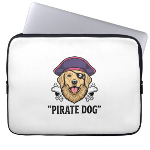 Pirate Dog Vintage Engraving Shirt Design_1 Laptop Sleeve