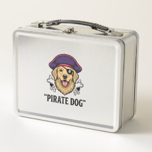 Pirate Dog Vintage Engraving Shirt Design_1 Metal Lunch Box