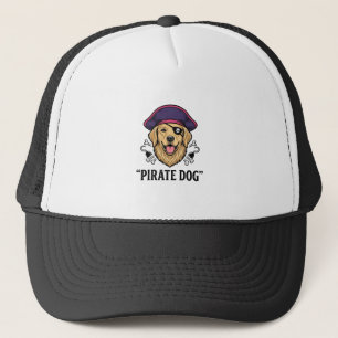 Pirate Dog Vintage Engraving Shirt Design_1 Trucker Hat