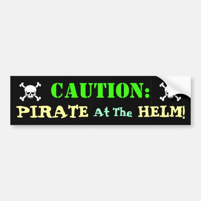 Pirate Driver Bumper Sticker (Front)