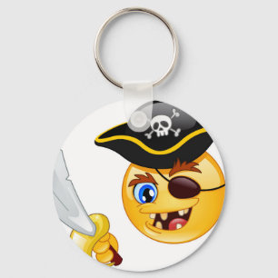 pirate emoji keychain