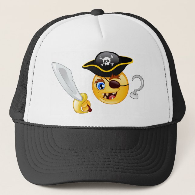 pirate emoji trucker hat (Front)