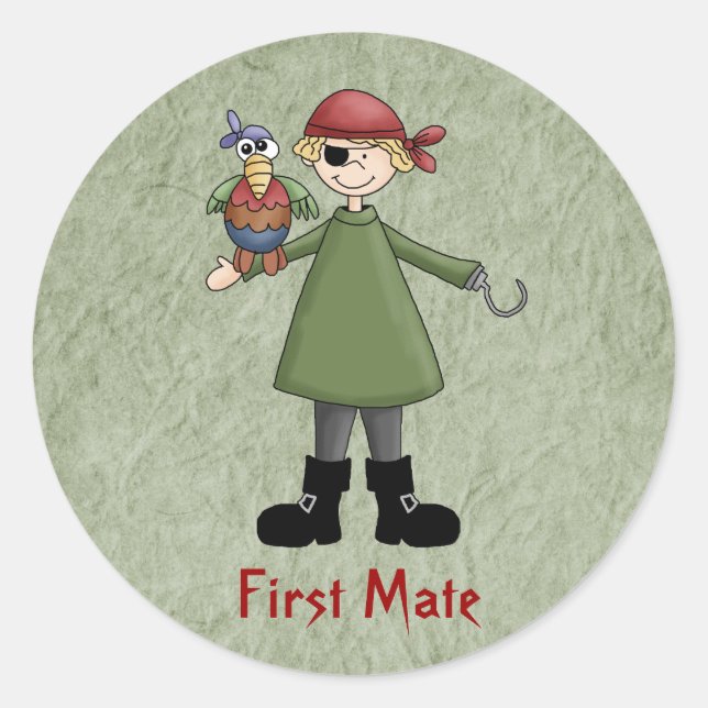 Pirate - First Mate Stickers (Front)