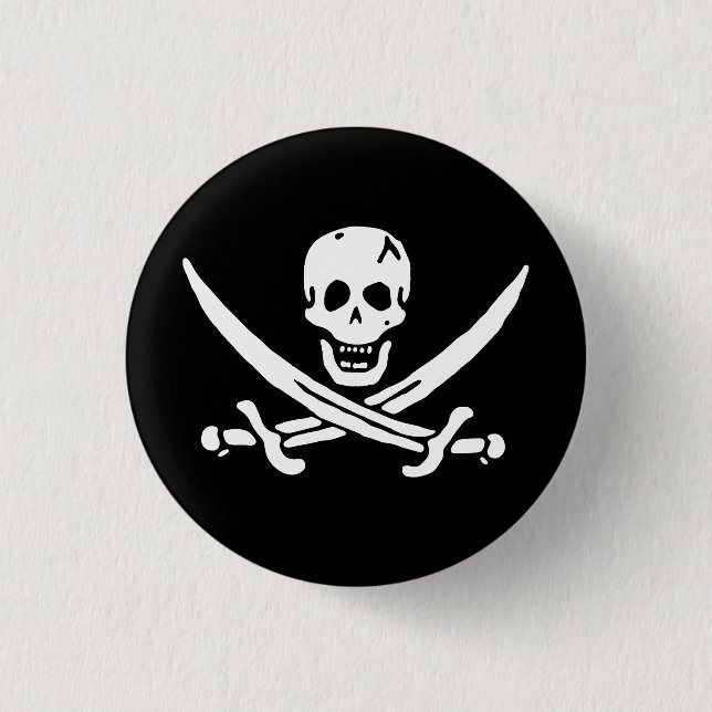 Pirate Flag 1 Inch Round Button (Front)