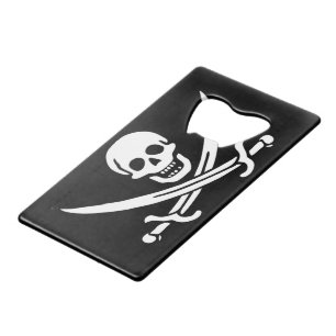 Pirate Flag Credit Card Bottle Opener