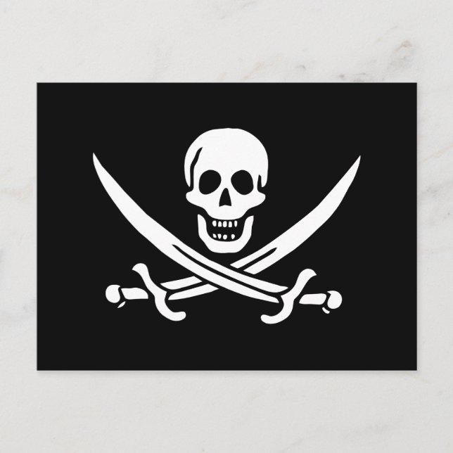 Pirate flag postcard (Front)