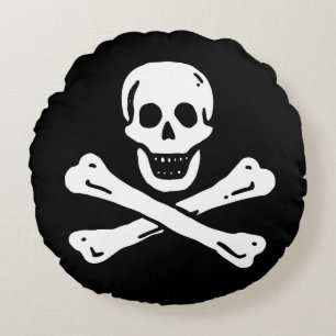Pirate Flag Round Pillow
