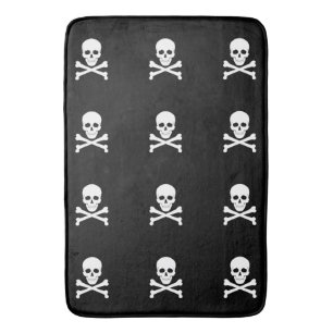 Pirate Flag Skull and Crossbones Jolly Roger Bath Mat