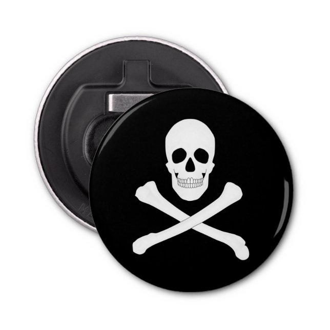 Pirate Flag (Skull and Crossbones) (Jolly Roger) Bottle Opener (Front)