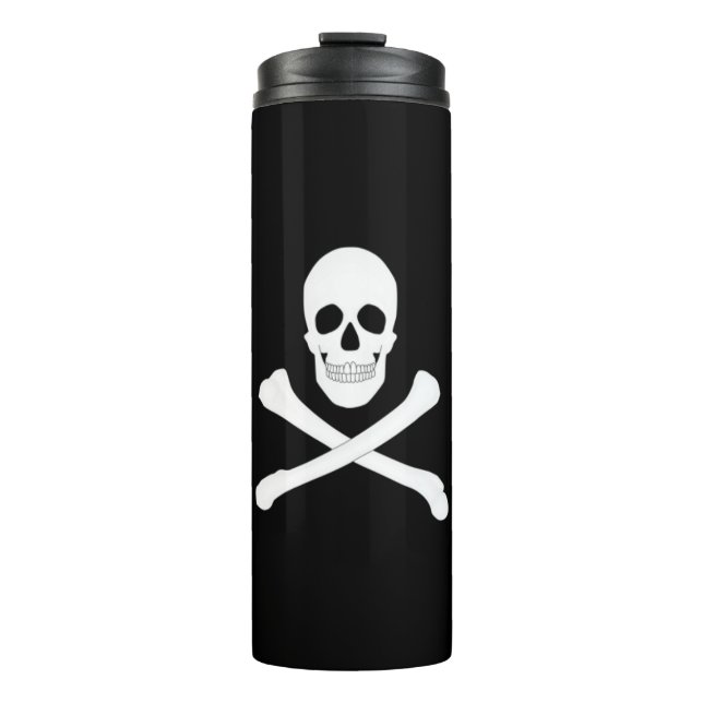 Pirate Flag (Skull and Crossbones) (Jolly Roger) Thermal Tumbler (Front)